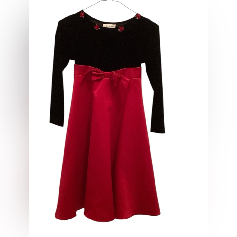 Bonnie Jean Black and Red Formal Dress